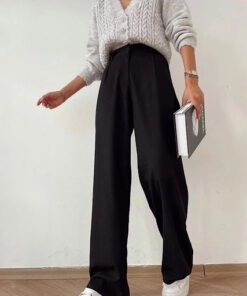 شلوار بیسیک مشکی کد 009