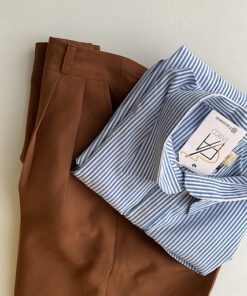 شومیز لینن راه راه017