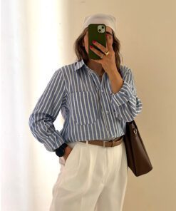 شومیز لینن. راه راه کد 016