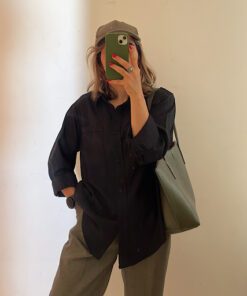 شومیز مشکی زنانه کد 022